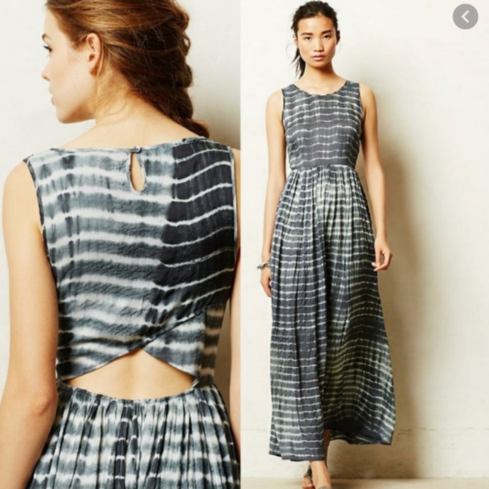 Anthropologie Shibori dyed Maxi Dress XS